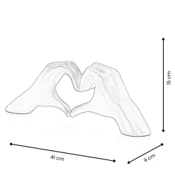 Statues & Sculptures Table Top|Contemporary-Sacred Love 15cm White Resin Indoor Sculpture