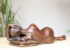 Statues & Sculptures Figurative|Table Top-Sanctuary of Sleep Figurine Bronze Indoor Sculpture