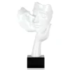 Statues & Sculptures Figurative|Table Top-Secret Kiss 50cm White Resin Indoor Sculpture