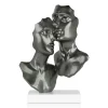 Statues & Sculptures Figurative|Table Top-Secret Lovers 57cm Anthracite Resin Indoor Sculpture