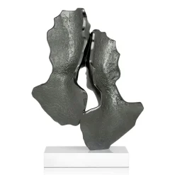 Statues & Sculptures Figurative|Table Top-Secret Lovers 57cm Anthracite Resin Indoor Sculpture