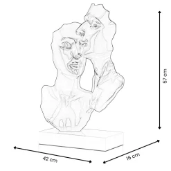 Statues & Sculptures Figurative|Table Top-Secret Lovers 57cm Bronze Resin Indoor Sculpture