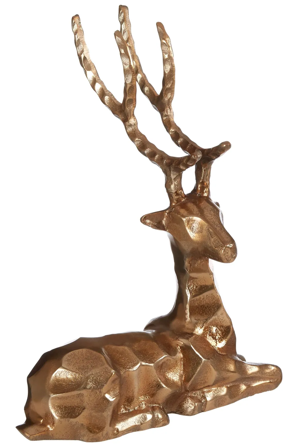 Statues & Sculptures Table Top|Animals-Serene Stag 38cm Bronze Metal Indoor Statue