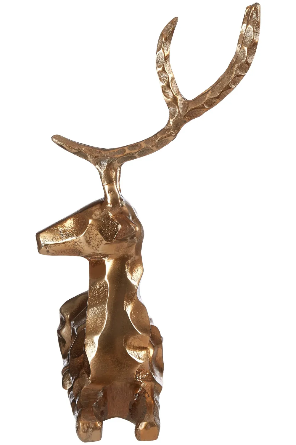 Statues & Sculptures Table Top|Animals-Serene Stag 38cm Bronze Metal Indoor Statue
