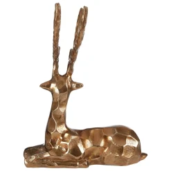 Statues & Sculptures Table Top|Animals-Serene Stag 38cm Bronze Metal Indoor Statue
