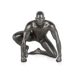 Statues & Sculptures Figurative|Table Top-Shadow Protector 24cm Anthracite Resin Indoor Sculpture