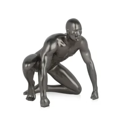 Statues & Sculptures Figurative|Table Top-Shadow Protector 24cm Anthracite Resin Indoor Sculpture