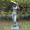 Statues & Sculptures Greek-Shy Maiden 85cm Aged Bronze Resin Garden Statue