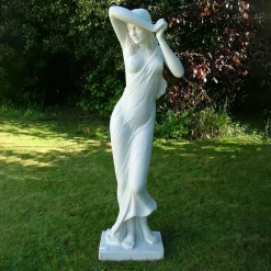 Statues & Sculptures Greek-Shy Maiden 85cm Marble Resin Garden Statue