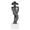 Statues & Sculptures Figurative|Table Top-Silent Warrior 48cm Anthracite Resin Indoor Sculpture