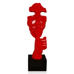 Statues & Sculptures Figurative|Table Top-Silent Warrior 48cm Red Resin Indoor Sculpture