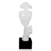 Statues & Sculptures Figurative|Table Top-Silent Warrior 48cm White Resin Indoor Sculpture