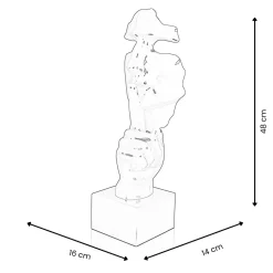 Statues & Sculptures Figurative|Table Top-Silent Warrior 48cm White Resin Indoor Sculpture