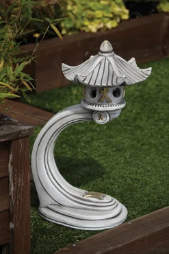 Statues & Sculptures Pagodas-Small Curved Japanese Pagoda Stone Garden Ornament