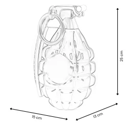 Statues & Sculptures Table Top|Contemporary-Sonic Grenade 25cm Black Resin Indoor Sculpture