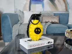 Statues & Sculptures Table Top|Contemporary-Sonic Grenade 25cm Yellow Resin Indoor Sculpture