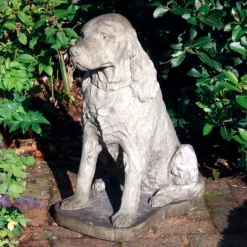 Statues & Sculptures Dogs-Springer Spaniel Stone Garden Ornament