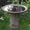 Statues & Sculptures Bird Baths-Staddle Design Stone Garden Birdbath