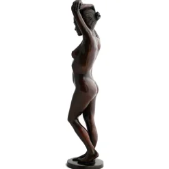 Statues & Sculptures Figurative|Table Top-Standing Woman Bronze Indoor Sculpture