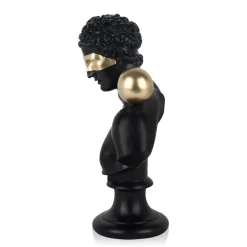 Statues & Sculptures Figurative|Table Top-Stealth Titan 35cm Black Resin Indoor Sculpture