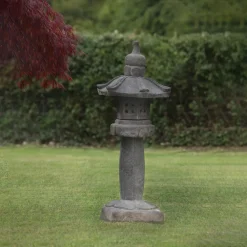 Statues & Sculptures Pagodas-Straight Japanese Pagoda Stone Garden Ornament