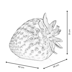 Statues & Sculptures Table Top|Contemporary-Strawberry Pop 31cm Red Resin Indoor Sculpture