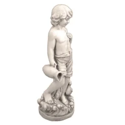Statues & Sculptures Children-Summer Boy 73cm Stone Resin Garden Statue