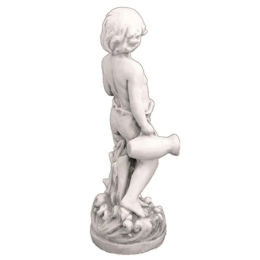 Statues & Sculptures Children-Summer Boy 73cm Stone Resin Garden Statue