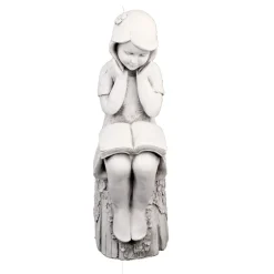 Statues & Sculptures Children-Summer Reading Girl 86cm Stone Resin Garden Statue