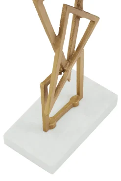 Statues & Sculptures Table Top|Abstract-Symbol Ascent 47cm Gold Metal Indoor Sculpture