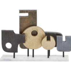 Statues & Sculptures Table Top|Abstract-Symbolic 34cm Metal Indoor Sculpture