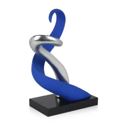Statues & Sculptures Table Top|Abstract-Symphonic Motion 41cm Blue Resin Indoor Sculpture