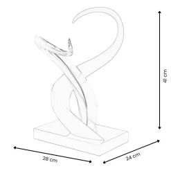 Statues & Sculptures Table Top|Abstract-Symphonic Motion 41cm Blue Resin Indoor Sculpture