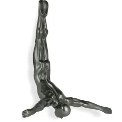 Statues & Sculptures Figurative|Wall Art-The Diver 55cm Anthracite Resin Wall Sculpture