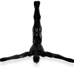 Statues & Sculptures Figurative|Wall Art-The Diver 55cm Black Resin Wall Sculpture