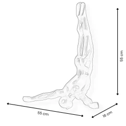 Statues & Sculptures Figurative|Wall Art-The Diver 55cm Silver Resin Wall Sculpture