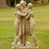 Statues & Sculptures Greek-Three Graces Bathstone Stone Garden Statue