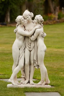 Statues & Sculptures Greek-Three Graces Portland Stone Garden Statue