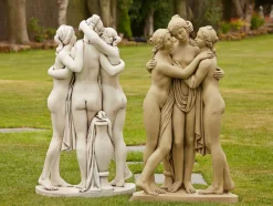 Statues & Sculptures Greek-Three Graces Portland Stone Garden Statue