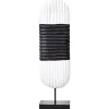 Statues & Sculptures Table Top|Abstract-Tic-Tac 60cm Black & White Wood Indoor Sculpture