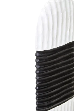 Statues & Sculptures Table Top|Abstract-Tic-Tac 60cm Black & White Wood Indoor Sculpture