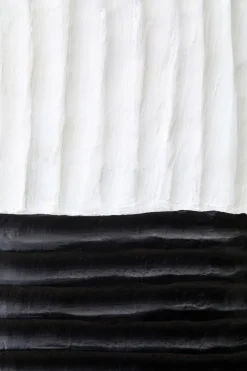 Statues & Sculptures Table Top|Abstract-Tic-Tac 60cm Black & White Wood Indoor Sculpture