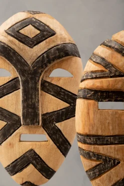 Statues & Sculptures Table Top|Contemporary-Tribal Guardian 53cm Wood Indoor Sculpture