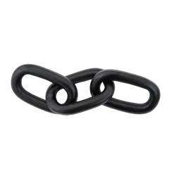 Statues & Sculptures Table Top|Contemporary-Triple Link 5cm Black Metal Indoor Sculpture