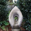 Statues & Sculptures Water Features-Twister Contemporary Stone Garden Water Feature