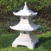 Statues & Sculptures Pagodas-Two Tier Japanese Pagoda Lantern Marble Garden Ornament