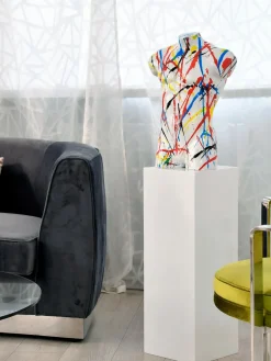 Statues & Sculptures Figurative|Table Top-Valiant Torso 50cm Multicolour Resin Indoor Sculpture