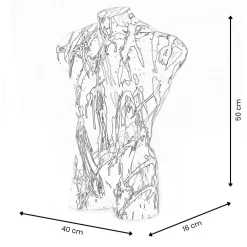 Statues & Sculptures Figurative|Table Top-Valiant Torso 50cm Multicolour Resin Indoor Sculpture