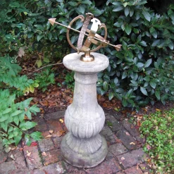 Statues & Sculptures Armillary Sundials-Victorian Armillary Stone Garden Sundial