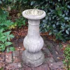 Statues & Sculptures Garden Sundials-Victorian Brass Stone Garden Sundial